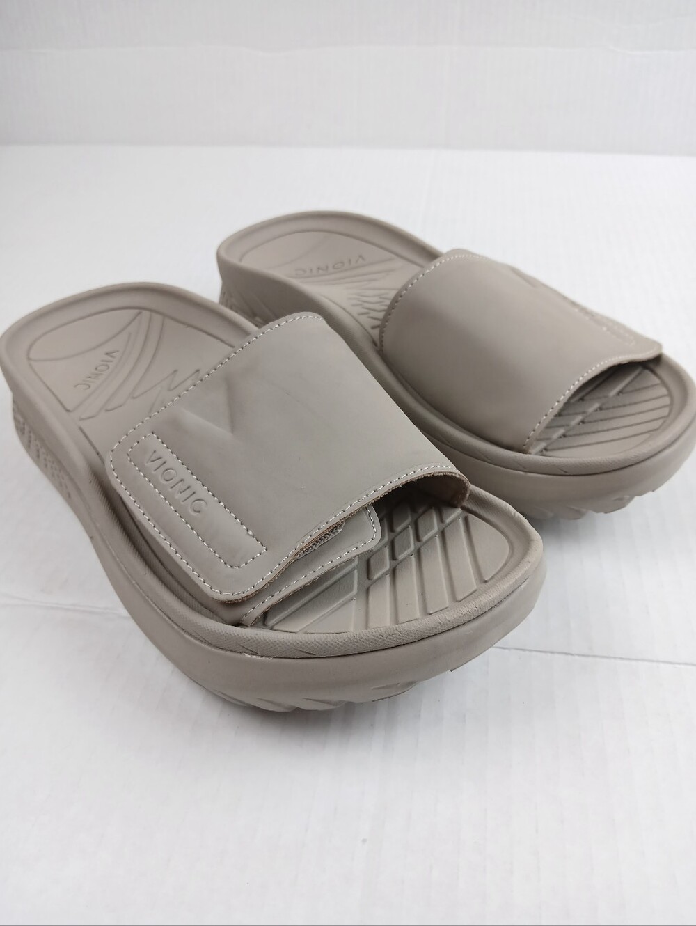 Vionic Women Rejuvenate Recovery Slide Sandal Slip On Cobblestone Grey